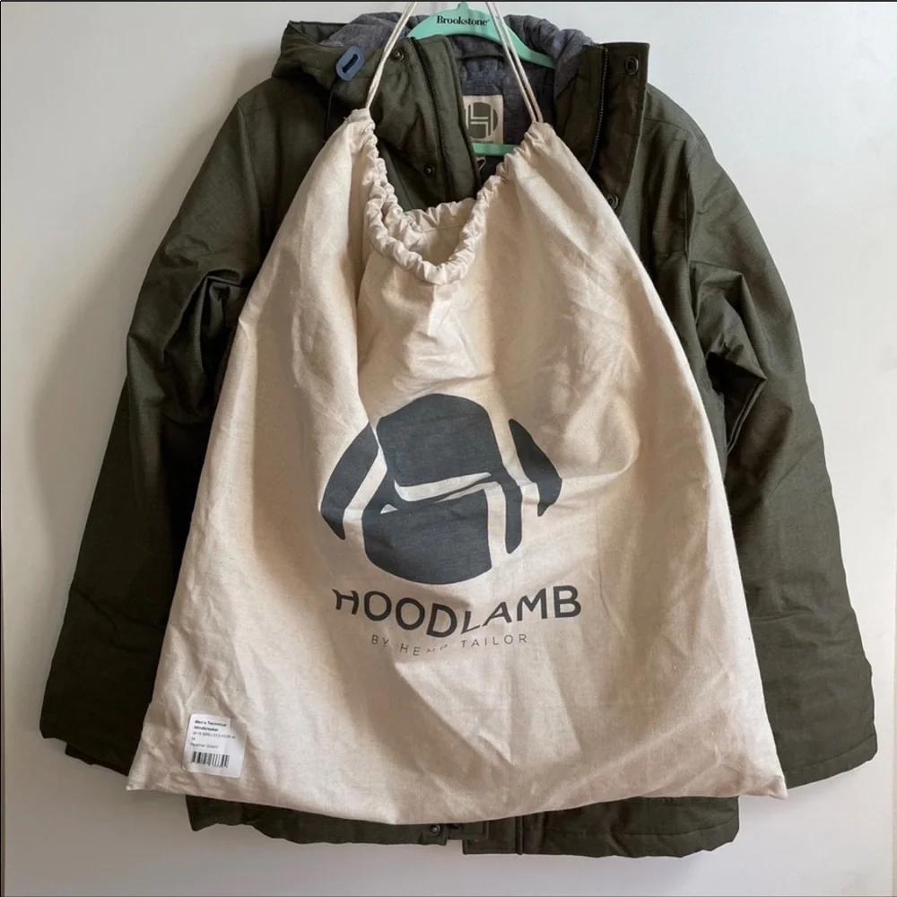 Hoodlamb Technical Windbreaker Hemp Tailor Jacket Heather Green Size Small